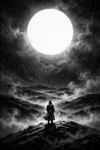 A dream poster in the Noir style